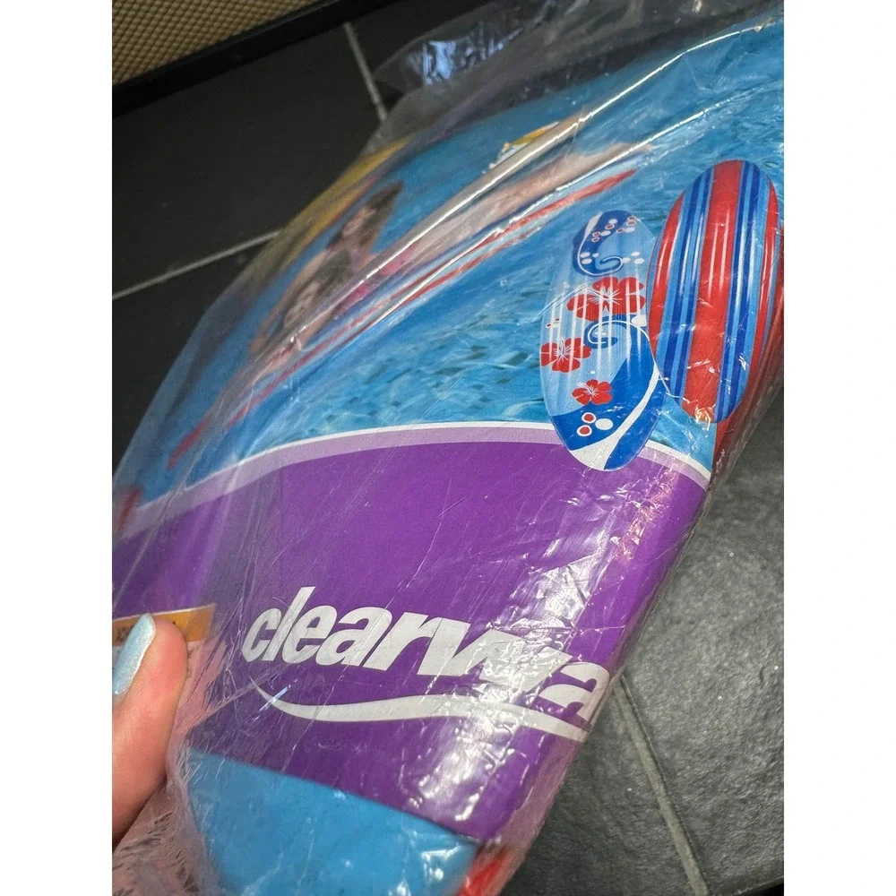 Clearwater Inflatable Surfboard Pool Float Raft 59x19 Blue Red Kmart Y2K Summer